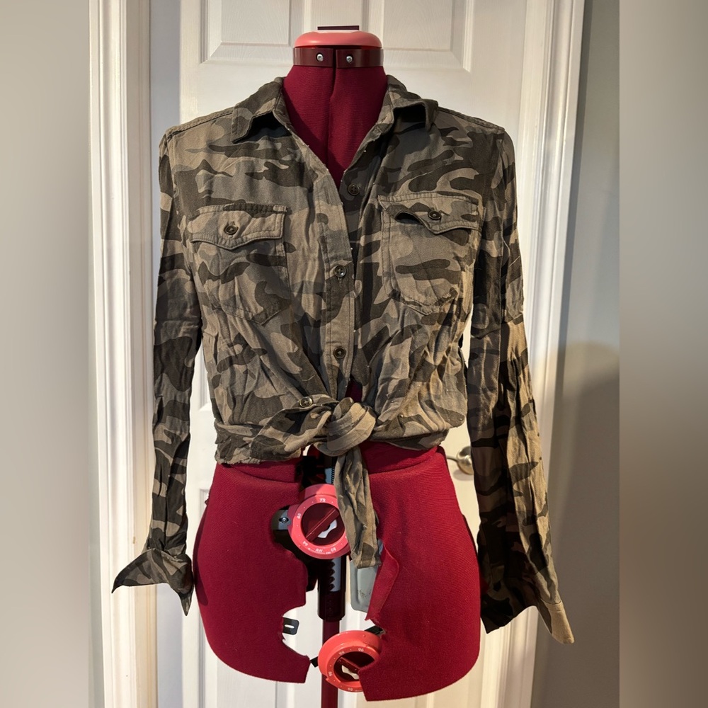 Jordache Camouflage Button-Down Shirt
